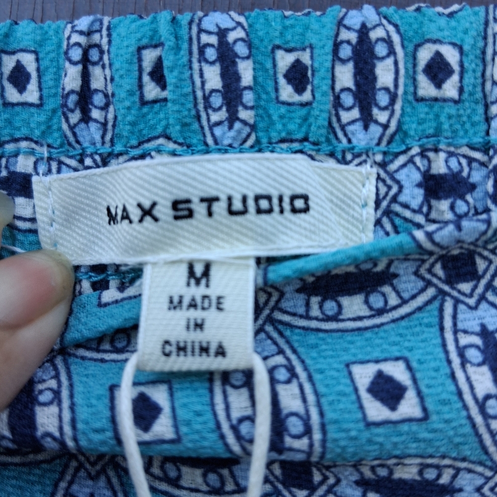 Max Studio Blue Patterned Pantsuit - image 7
